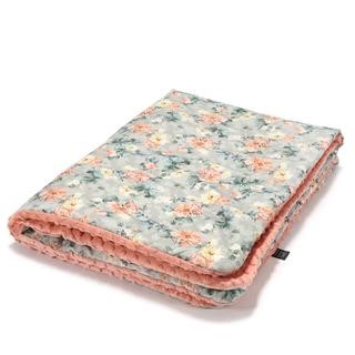 【質本嚴】波蘭La millou正品安撫毯BLOOMING BOUTIQUE PAPAYA粉花朵/厚款110*140