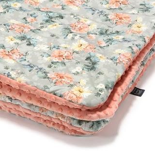 【質本嚴】波蘭La millou正品安撫毯BLOOMING BOUTIQUE PAPAYA粉花朵/厚款110*140
