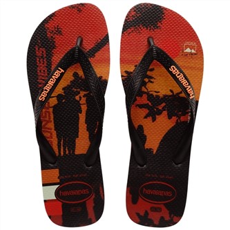 【HAVAIANAS】Hype/黑帶橘紅