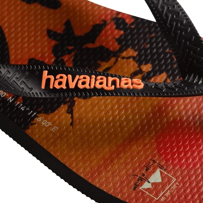 【HAVAIANAS】Hype/黑帶橘紅