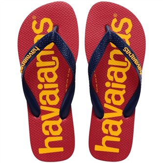 【HAVAIANAS】Logomania II/紅底橙字