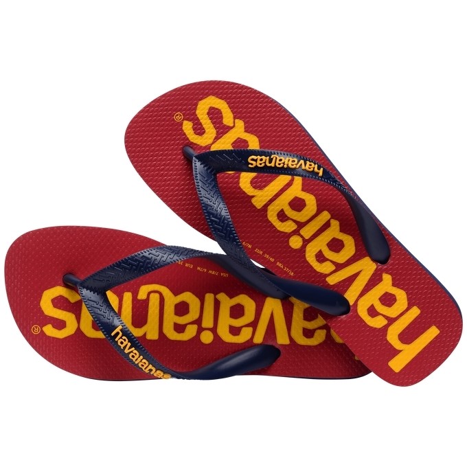【HAVAIANAS】Logomania II/紅底橙字