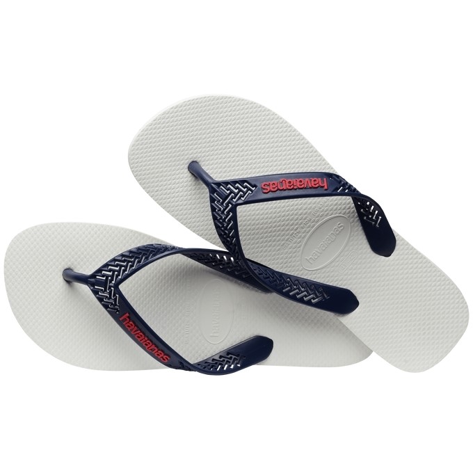 【HAVAIANAS】Power light solid/白底深藍帶