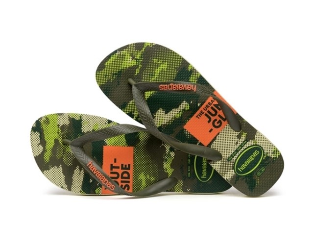 【HAVAIANAS】Top Camu/迷彩萊姆綠