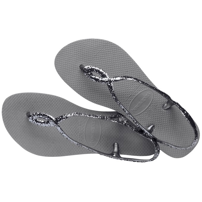【HAVAIANAS】Luna premium II涼鞋/亮片灰