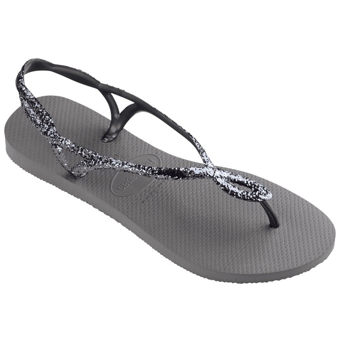 【HAVAIANAS】Luna premium II涼鞋/亮片灰