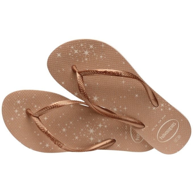 【HAVAIANAS】Slim gloss/古銅閃耀星