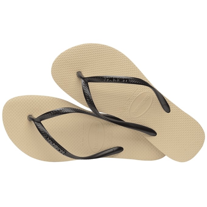 【HAVAIANAS】Slim logo metallic/沙金黑扣