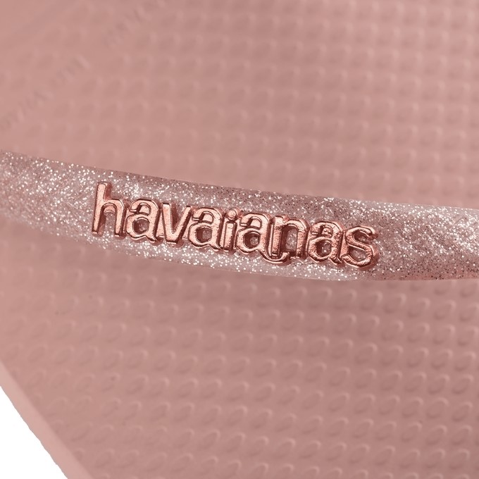 【HAVAIANAS】Slim logo metallic/粉