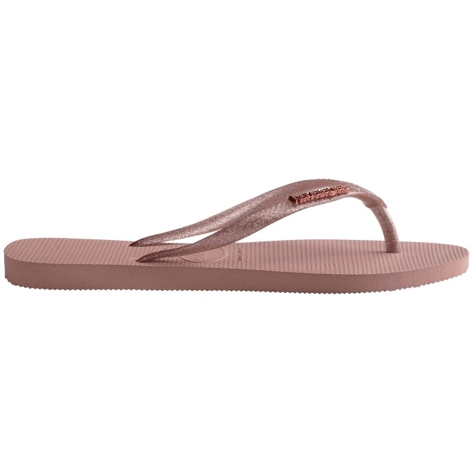 【HAVAIANAS】Slim logo metallic/粉