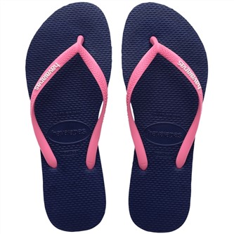 【HAVAIANAS】Slim logo popup/藍底粉帶