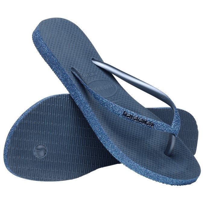 【HAVAIANAS】Slim sparkle II/金蔥水手藍