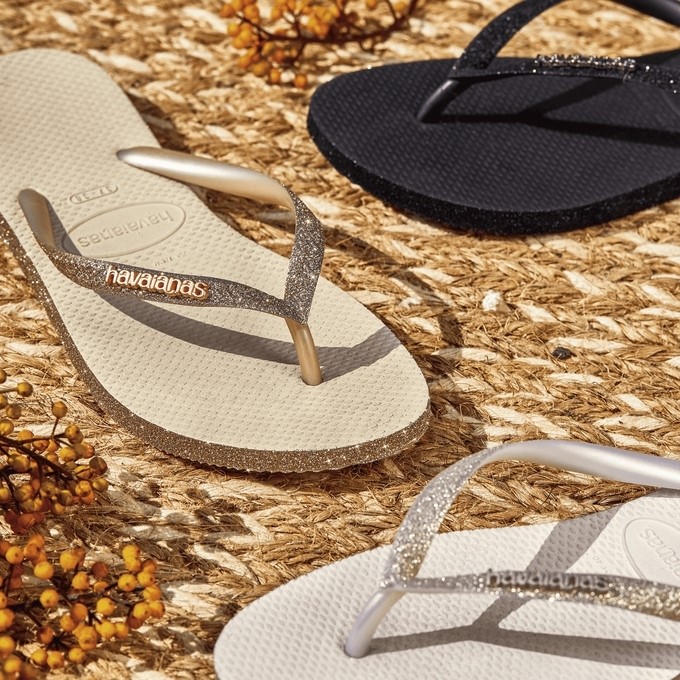 【HAVAIANAS】Slim sparkle me/金蔥黑