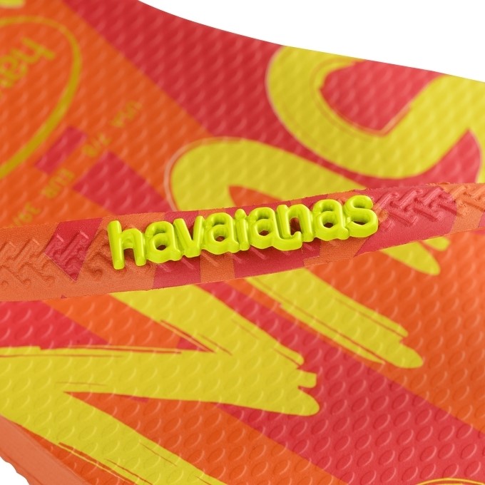 【HAVAIANAS】Slim Summer鐵牌/橘底黃字