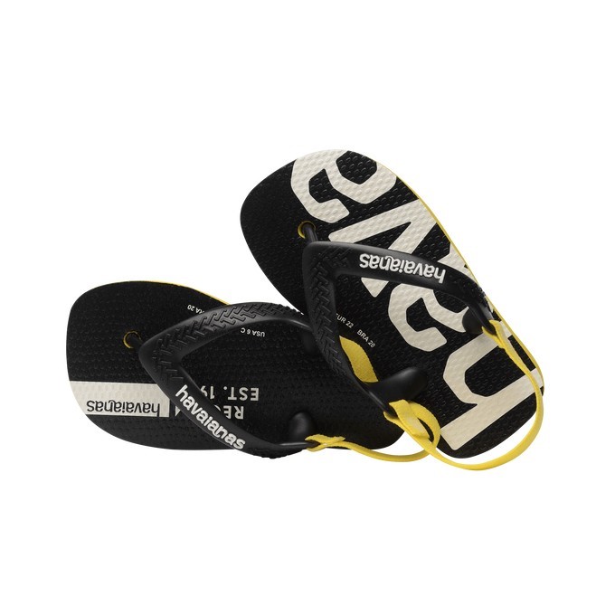 【HAVAIANAS】Logomania涼鞋/黃黑 