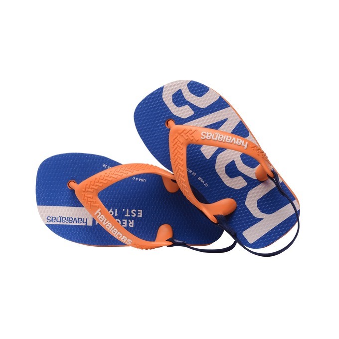 【HAVAIANAS】Logomania涼鞋/藍橘