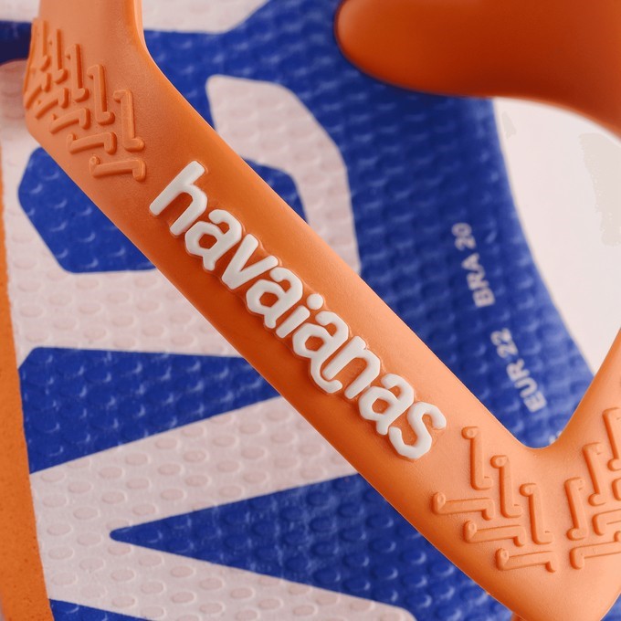 【HAVAIANAS】Logomania涼鞋/藍橘