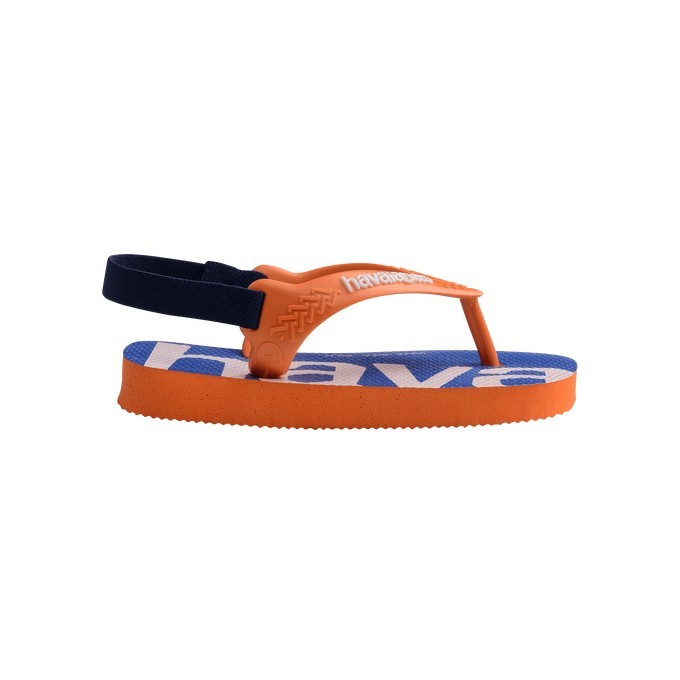 【HAVAIANAS】Logomania涼鞋/藍橘