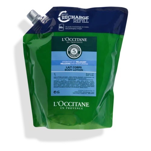 【質本嚴】L'OCCITANE 歐舒丹薰衣草茶樹天竺葵身體乳 補充包1000ml