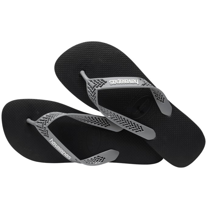 【HAVAIANAS】Power light solid/黑底灰帶