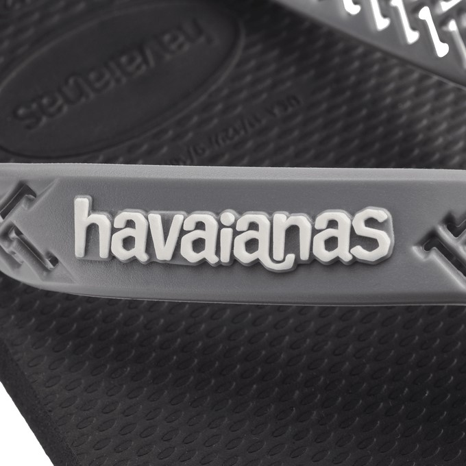 【HAVAIANAS】Power light solid/黑底灰帶