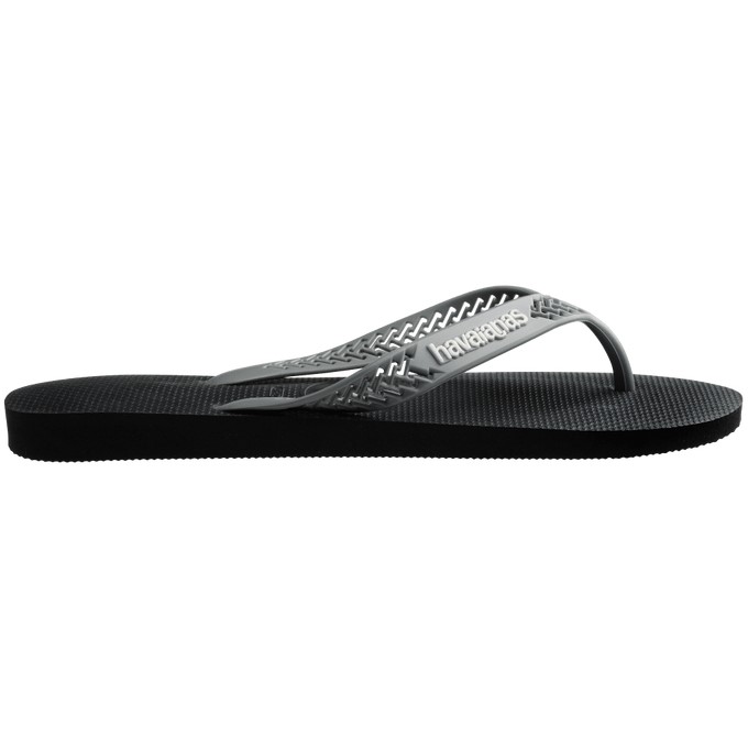 【HAVAIANAS】Power light solid/黑底灰帶