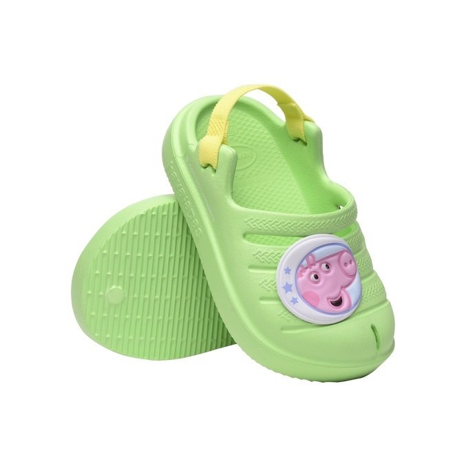 【HAVAIANAS】Baby peppa pig包頭涼鞋/佩佩豬綠