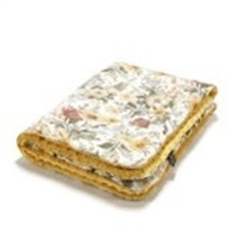 【質本嚴】波蘭品牌 LA MILLOU正品Minky Warm Blanket VINTAGE MEADOW HONEY薑黃/厚款80 x 100