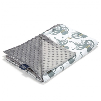 【質本嚴】波蘭品牌 LA MILLOU正品Minky Light Blanket SEA BEAUTIES GREY 灰章魚/薄款80*100