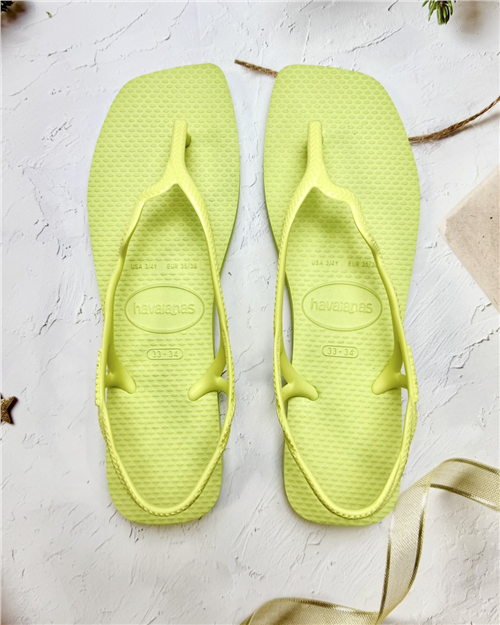 【HAVAIANAS】Soleil閃電涼鞋/萊姆綠