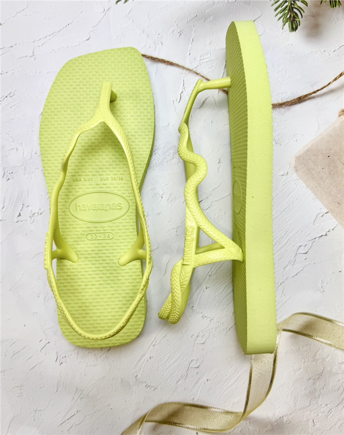 【HAVAIANAS】Soleil閃電涼鞋/萊姆綠