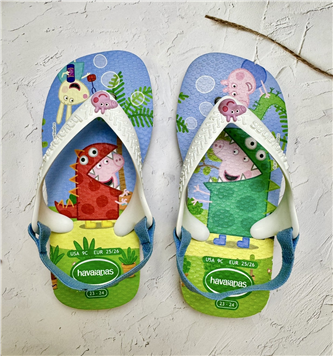 【HAVAIANAS】peppa pig涼鞋/藍