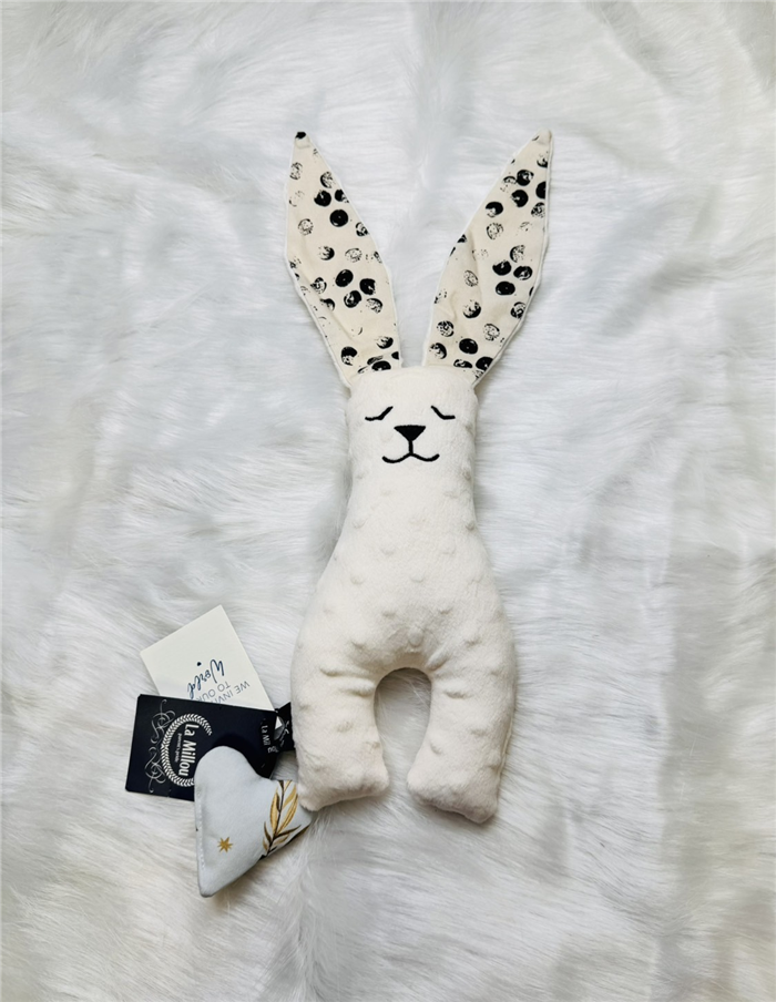【質本嚴】波蘭品牌 La millou正品 Mr. bunny 安撫兔 23公分- 粉白點點