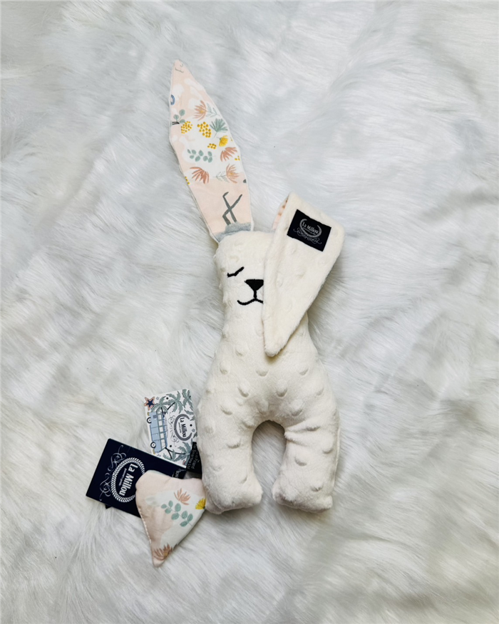 【質本嚴】波蘭品牌 La millou正品 Mr. bunny 安撫兔 23公分- 粉白花朵
