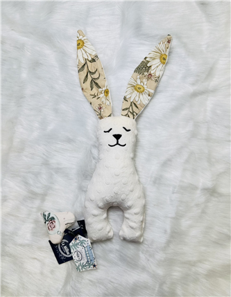 【質本嚴】波蘭品牌 La millou正品 Mr. bunny 安撫兔 23公分- 粉白波斯菊
