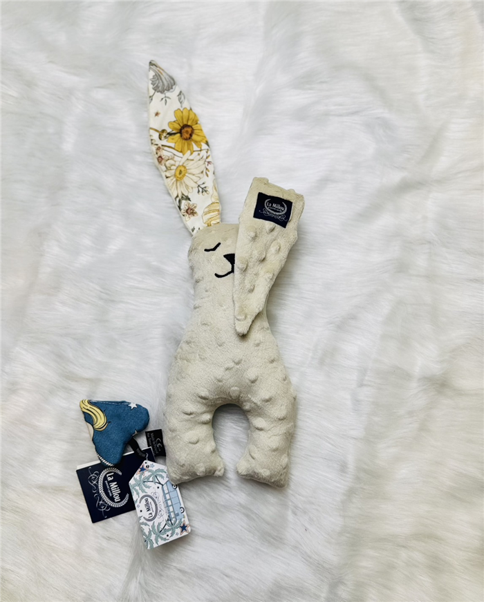 【質本嚴】波蘭品牌 La millou正品 Mr. bunny 安撫兔 23公分-奶茶波斯菊
