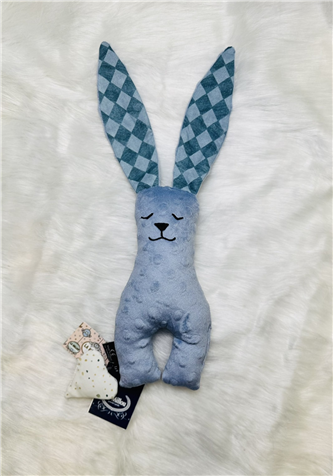【質本嚴】波蘭品牌 La millou正品 Mr. bunny 安撫兔 23公分-藍起司格