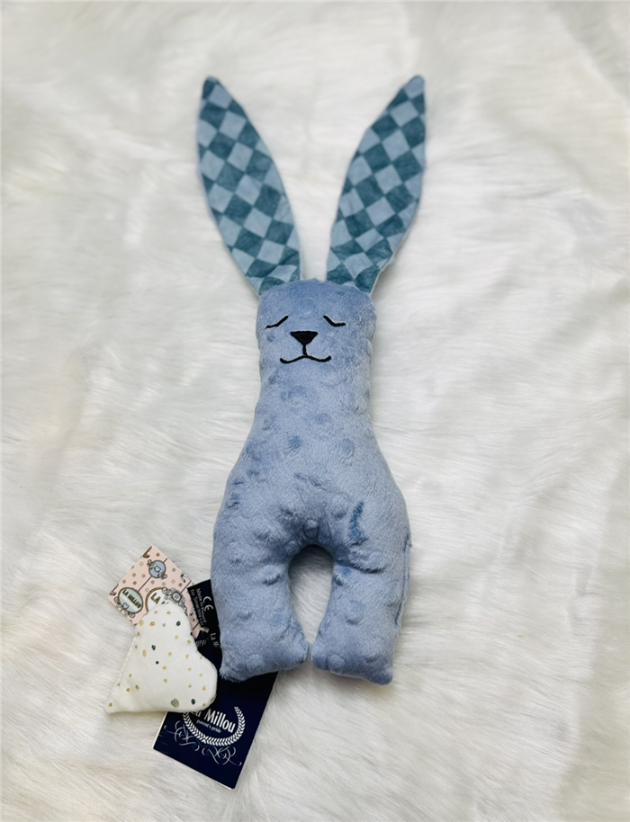 【質本嚴】波蘭品牌 La millou正品 Mr. bunny 安撫兔 23公分-藍起司格