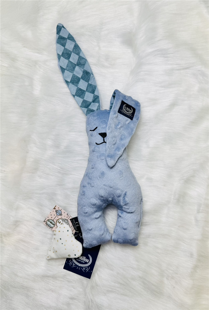 【質本嚴】波蘭品牌 La millou正品 Mr. bunny 安撫兔 23公分-藍起司格