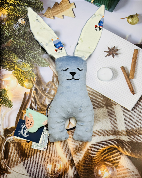 【質本嚴】波蘭品牌 La millou正品 Mr. bunny 安撫兔 23公分- 藍企鵝