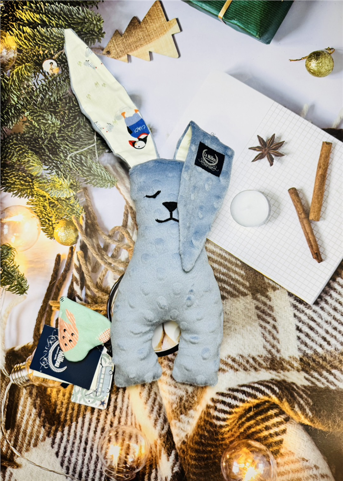 【質本嚴】波蘭品牌 La millou正品 Mr. bunny 安撫兔 23公分- 藍企鵝