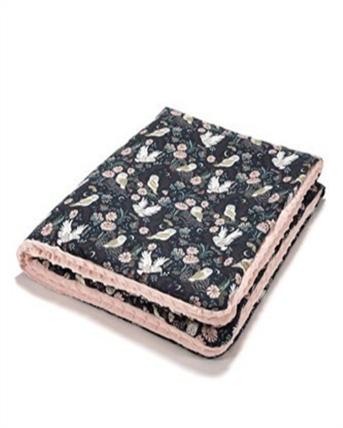 【質本嚴】波蘭品牌 LA MILLOU正品 安撫毯 Magic Owl - Powder Pink粉貓頭鷹/薄款80*100