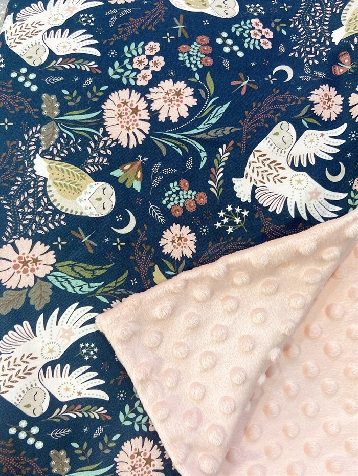 【質本嚴】波蘭品牌 LA MILLOU正品 安撫毯 Magic Owl - Powder Pink粉貓頭鷹/薄款80*100