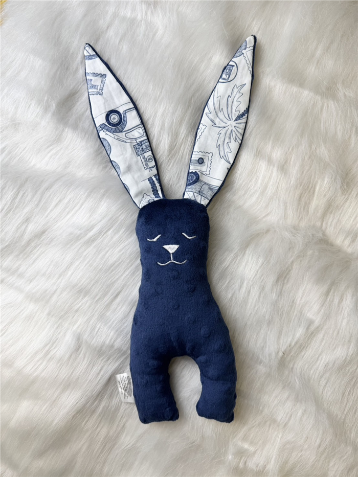 【質本嚴】波蘭品牌 La millou正品 Mr. bunny 安撫兔 23公分-海軍藍(有麻布袋)