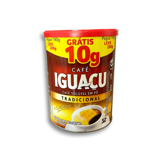🇧🇷 質本嚴🇧🇷《現貨》巴西Cafe Iguacu 伊瓜蘇即溶咖啡粉增量版200g研磨細粉/ 黑咖啡 <全新包裝>