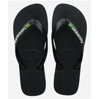 🔥【HAVAIANAS】Brasil logo/黑色夾心