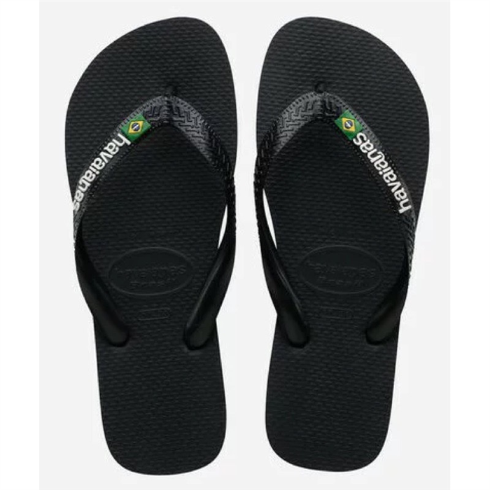 🔥【HAVAIANAS】Brasil logo/黑色夾心
