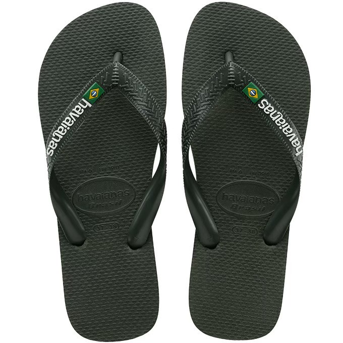 🔥【HAVAIANAS】Brasil logo/墨綠夾心