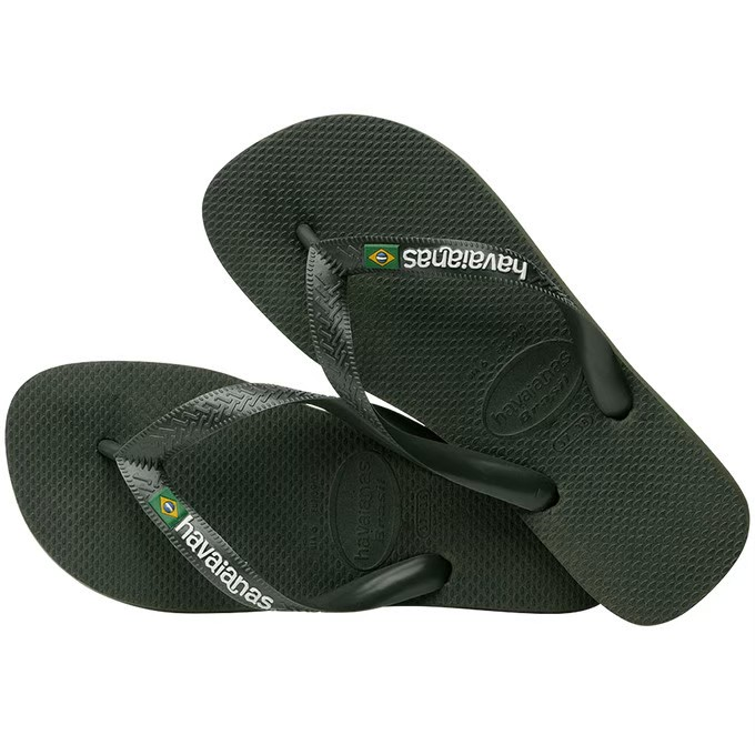 🔥【HAVAIANAS】Brasil logo/墨綠夾心