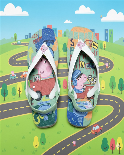 【HAVAIANAS】Peppa pig涼鞋/湖水綠